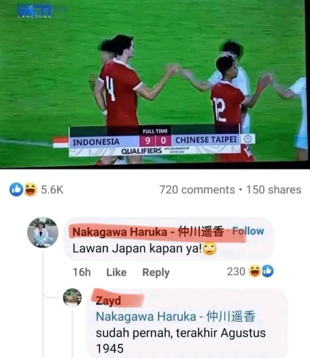 Dear Panpel #AsianCup2023 

Tolong segera dipercepat jumpa Jepang