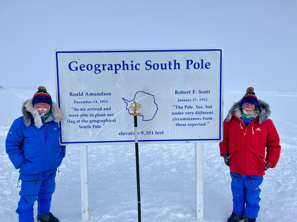 theRMcharity's tweet photo. Mission Spiritus Antarctica accomplished!

After an epic 58 days on the polar ice, battling extreme conditions, former Royal Marines, Alan Chambers MBE and Dave Thomas, have successfully reached the geographic South Pole!

More information and pictures will be following shortly! https://t.co/382omx88oy