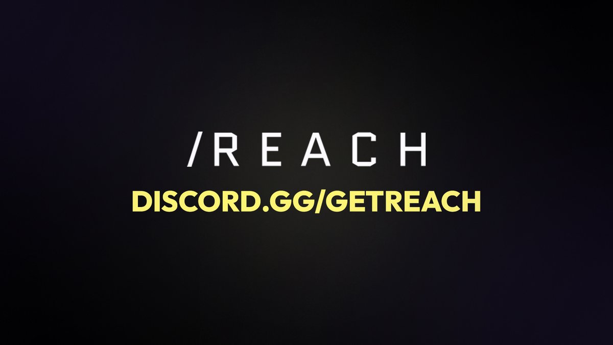 There's never been a better time to get started using /Reach to increase the quality engagement on your content

Join the Discord to get started: discord.gg/getreach