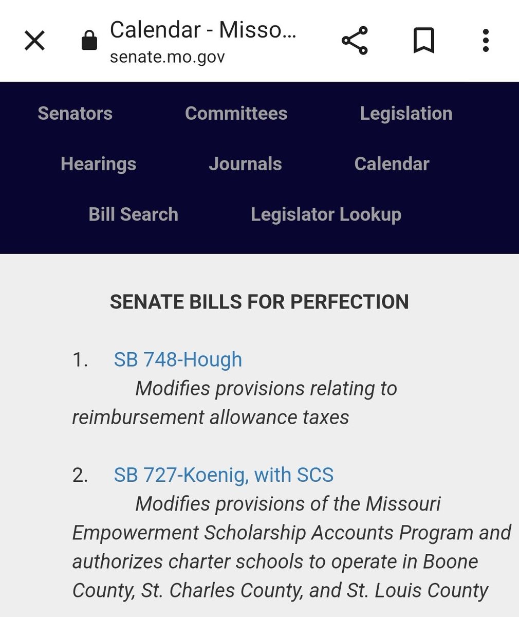 BREAKING: Missouri Senate now has a bill to fund students instead of systems on the perfection calendar. #moleg #SB727