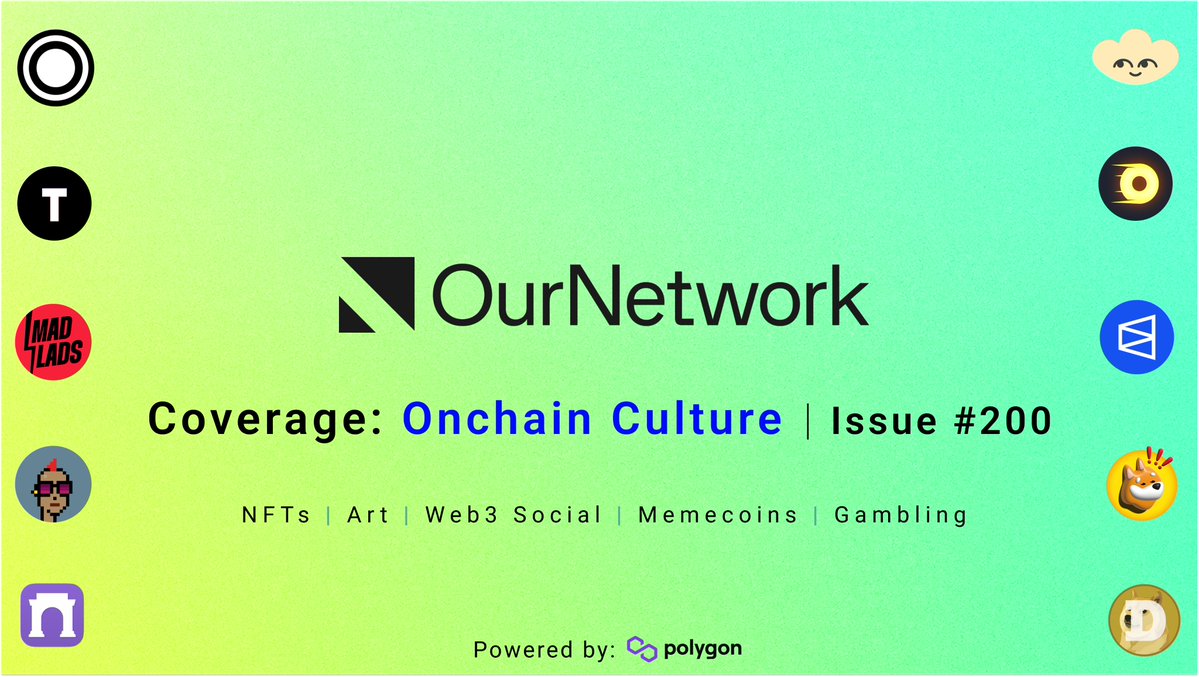 OurNetwork 🔎 (@ournetwork__) on Twitter photo JUST IN: Celebrating our 200th issue with an Onchain Culture Mega Issue 🎉
Link to Read: ournetwork.xyz ✅
☀️ #SolanaNFTs | <a href="/AliTslm/">Ali</a>
🖼️ #NFTs on $ETH, $BTC & $SEI | <a href="/flipsidecrypto/">Flipside 📈</a>
🎨 #NFTart | <a href="/_denze/">denze</a>
🍿 #Web3Social | <a href="/sealaunch_/">sealaunch.xyz</a>
🐶 $DOGE & $BONK | <a href="/Mausefalle25/">Maus</a>
🎰 JUST IN: Celebrating our 200th issue with an Onchain Culture Mega Issue 🎉
Link to Read: ournetwork.xyz ✅
☀️ #SolanaNFTs | <a href="/AliTslm/">Ali</a>
🖼️ #NFTs on $ETH, $BTC & $SEI | <a href="/flipsidecrypto/">Flipside 📈</a>
🎨 #NFTart | <a href="/_denze/">denze</a>
🍿 #Web3Social | <a href="/sealaunch_/">sealaunch.xyz</a>
🐶 $DOGE & $BONK | <a href="/Mausefalle25/">Maus</a>
🎰