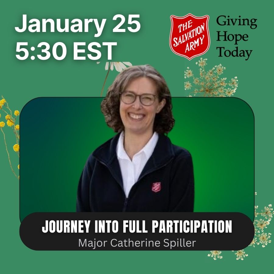 cansaMR's tweet photo. Have you ever considered how to engage with people with disabilities in your corps? In this webinar, we are going to explore together what full participation is and what it means for your ministry.
 
Learn more and register today:
https://t.co/bEuS1Exil7 https://t.co/Y6kqun5uQj