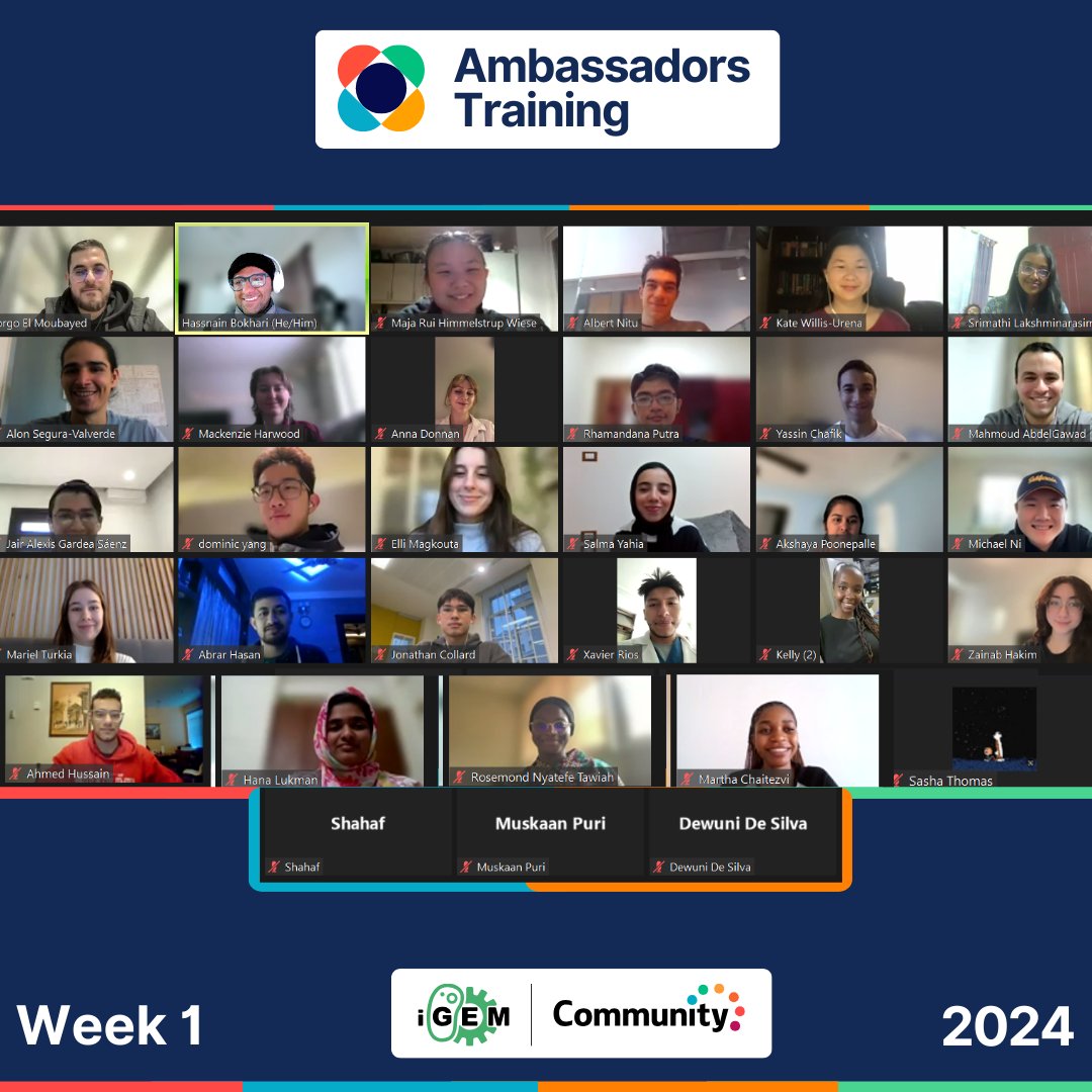 iGEMCommunity's tweet photo. Our iGEM Ambassadors are preparing to support your 2024 iGEM journey, bring synthetic biology to you and share your regional synbio progress and development with the world!
Stay tuned to this space to meet your regional Ambassadors!
https://t.co/9wlBWqtayZ
#iGEM2024 https://t.co/IvigJizxCN