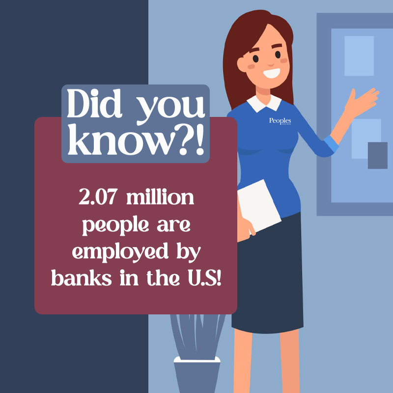 peopleswi's tweet photo. ✨Fun Fact Friday✨ 2.07 million people are employed by banks in the United States!

Are you looking for a career change? Check out our open positions at: https://t.co/fnGlG72t6n https://t.co/gwBdtT7wdp