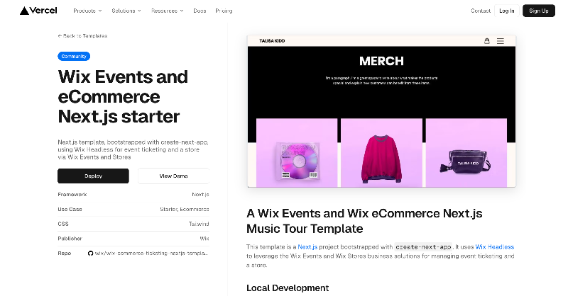 DevsOnWix's tweet photo. Introducing the @Vercel 🤝 @Wix eCommerce and Events Next.js starter template, powered by Wix Headless.

🎟️ Use the Wix Stores and Wix Events business solutions for managing a store and event ticketing, outside of the Wix platform. Get started: