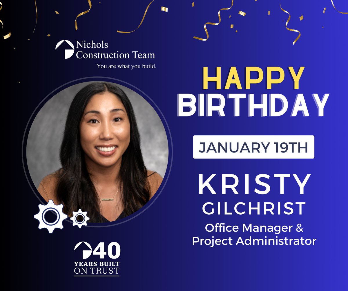 NicholsTeamROC's tweet photo. ๐ Happy Birthday, Kristy! ๐ฅณ Since joining us in 2018, you've been the heart of our team as our Office Manager and Project Administrator.
Here's to another year of your signature smile lighting up our office. Happy Birthday!!
#birthday #thenicholstouch #buildontrust https://t.co/kGScPdPJaN