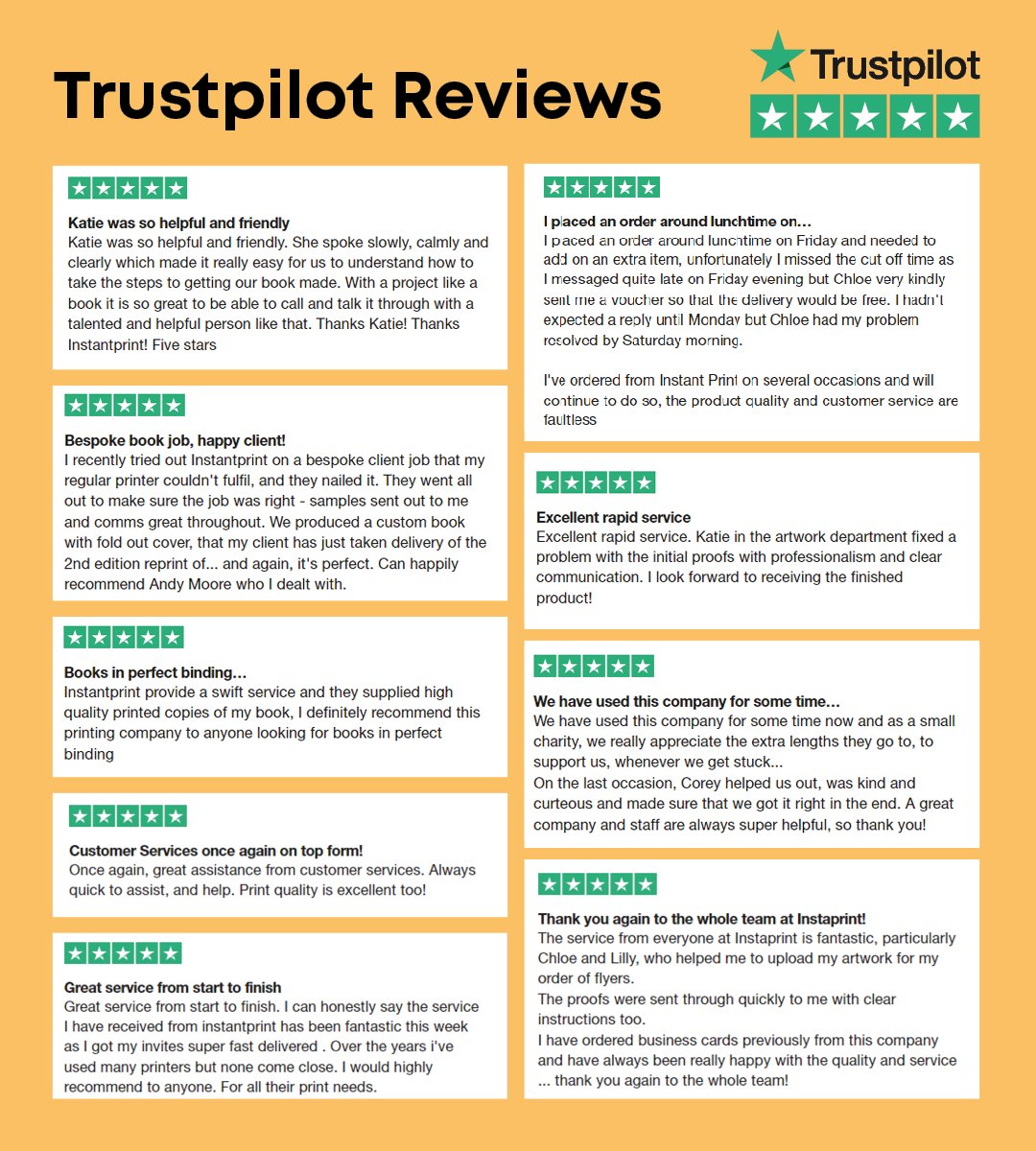 instantprintuk's tweet photo. Don't just take our word for it... π
We're proud to have over 16,000 reviews on Trustpilot, giving us an "Excellent" 4.8 star rating.
Try our print for yourself - https://t.co/VzQwMoiBi2 π
#UKPrint #Reviews #UKProduction https://t.co/UmFMCkXgbL