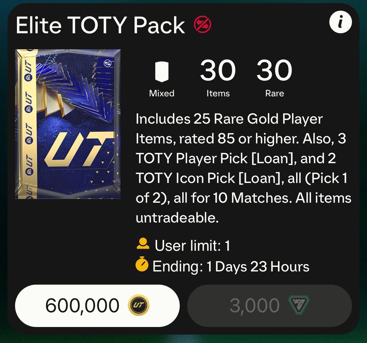 Who wants some FC Points to open the 600K Elite TOTY Pack? 👀

Tell me your platform and make sure to follow so I can DM the winners ✅