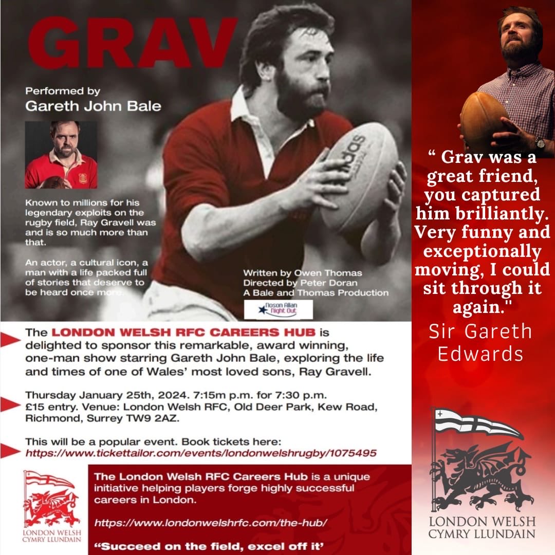 6 days to go! Following over 150 shows,performances at the Edinburgh Festival Fringe, London, New York, Washington DC &amp; for the Wales National Rugby Squad, the award winning play, ‘Grav’ will be performed @ ODP. Get your tickets here tickettailor.com/events/londonw…