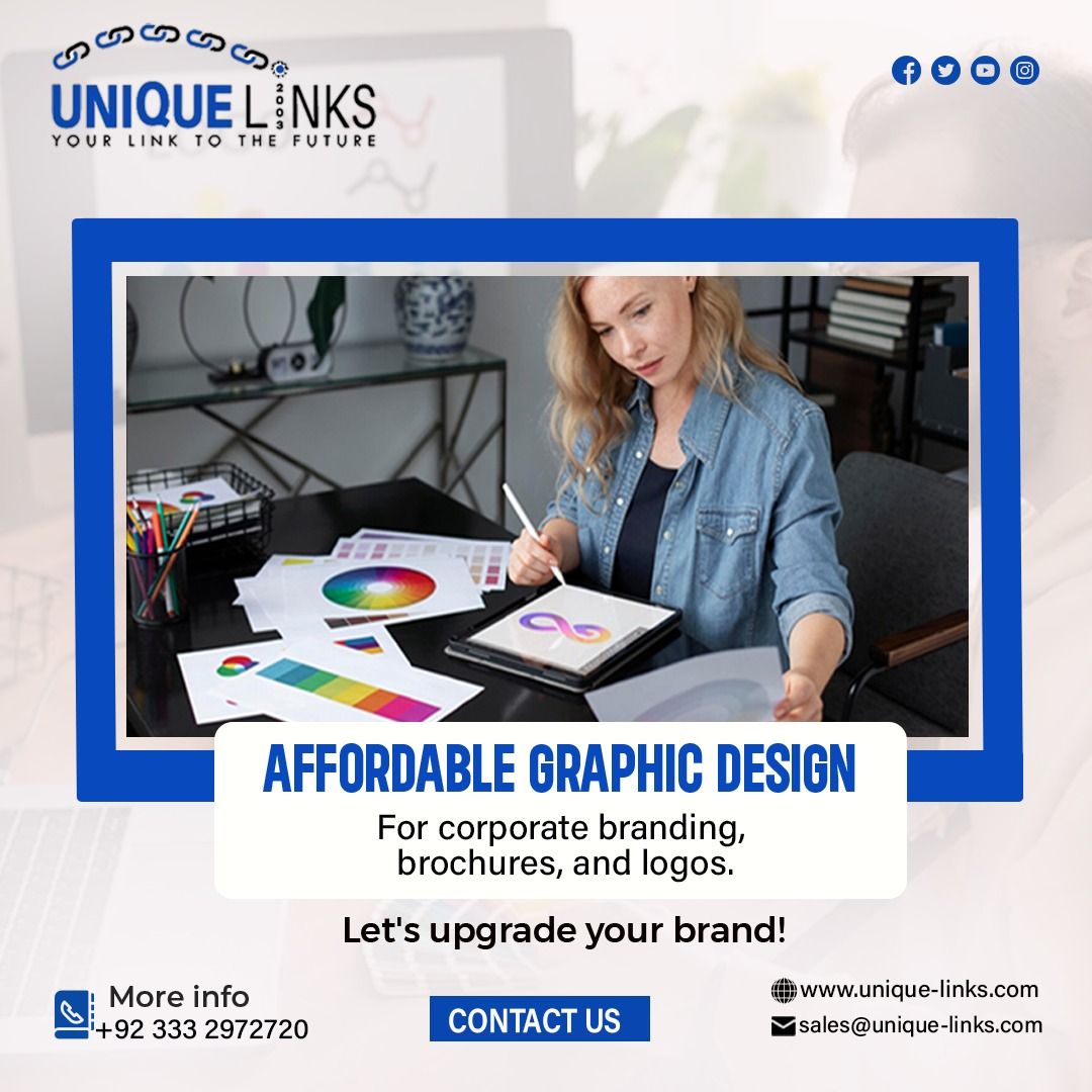 Affordable graphic design for corporate branding, brochures, and logos.
Let's upgrade your brand!
Contact Us At:
unique-links.com
.
#graphicdesigner #visualbranding #ElevateYourBrand #logodesigning #FridayFeeling