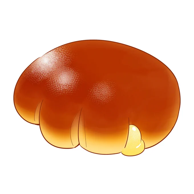 おはようございます!  今日はクリームがみっちり詰まっててパンが肉厚なクリームパンを描きました。