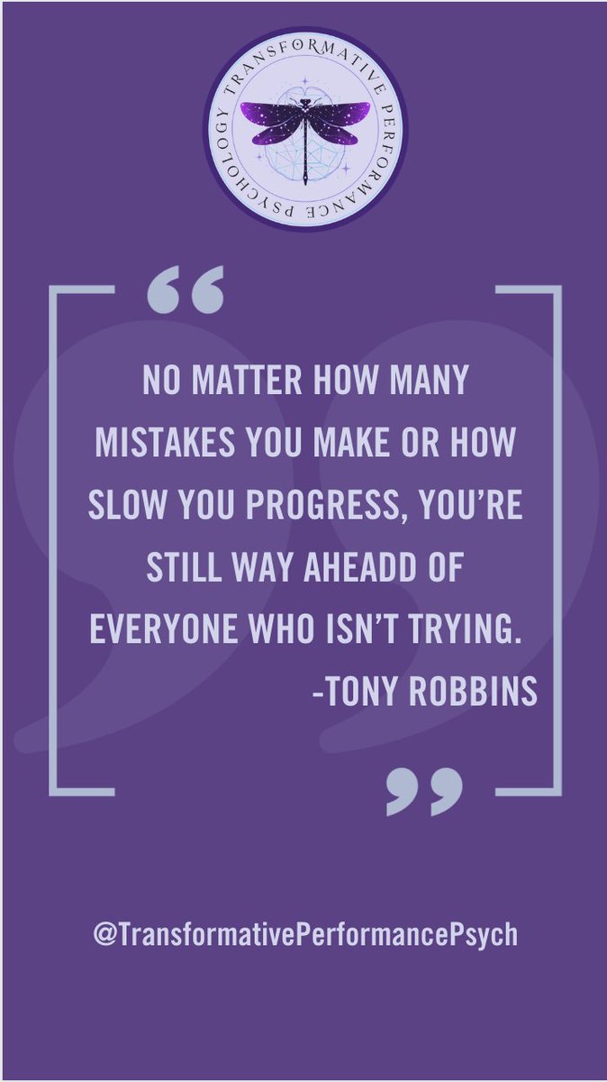 Scher_Collins's tweet photo. Every day provides an opportunity to improve and progress. When we  let go of striving for perfection, we let go of the fear that is holding  us back.
#progressoverperfection #sportpsychology #peakperformance #mentalfitness #motivation https://t.co/Mb3jcW7iqP