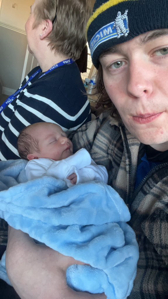 BarneyMills6's tweet photo. Buzzin about new little cousin, poor chaps got same hairline as his dad @aidan_doyle99 https://t.co/QyeEmPT2Xx
