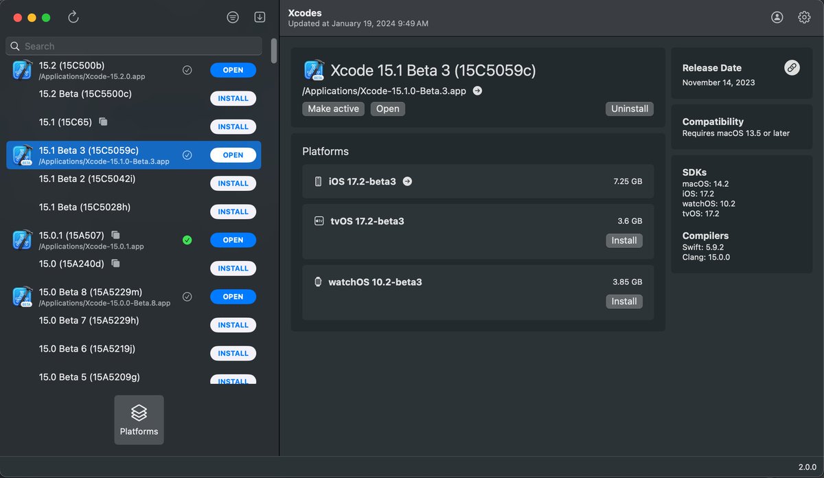 Oohhh a new update to <a href="/xcodesapp/">Xcodes</a>!

😍 😍 😍 

👉 github.com/XcodesOrg/Xcod…