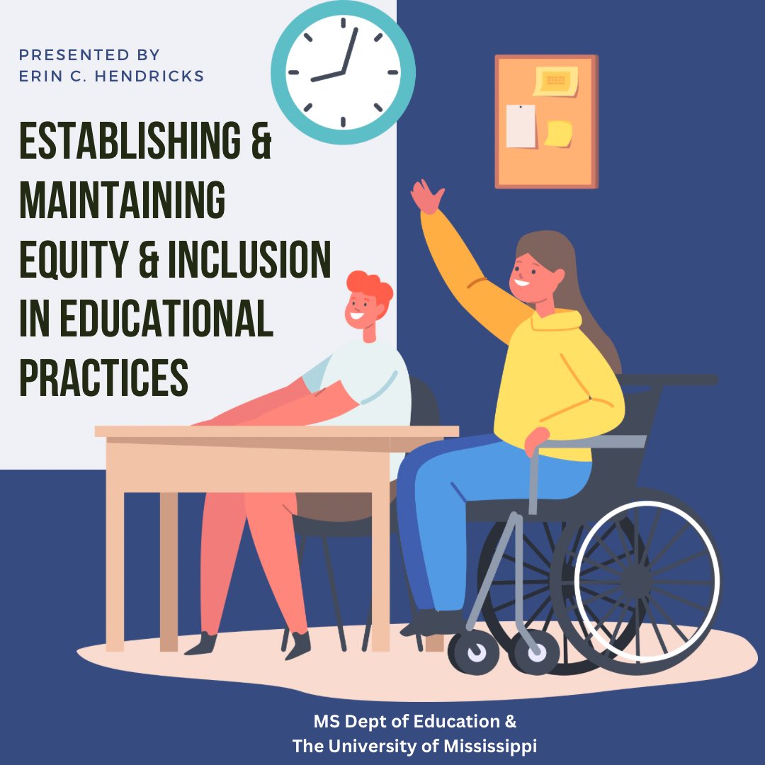 Admins, as you plan for the 24-25 school year please consider hosting my session: “Establishing and Maintaining Equity and Inclusion in Educational Practices.” This session leads staff in conversations that help to build the bridge between general ed and special ed educators.