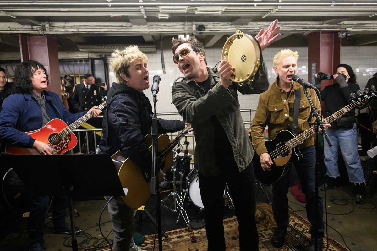 This was the most fun set I’ve seen in a minute. Some snaps from the epic Green Day “secret” pop up show in the NYC subway with Jimmy Fallon. Photographed for @FallonTonight.