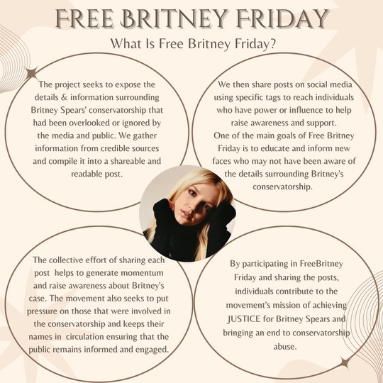 📢 Calling all #JusticeForBritney supporters! In upcoming mnths we will b focusing on crucial court updates&amp;highlights featured every #FreeBritneyFriday
2gethr we can make a difference. Join the mvmnt, spread the word and let’s fight for her justice <a href="/GT_Law/">Greenberg Traurig LLP</a> <a href="/TheJusticeDept/">U.S. Department of Justice</a> <a href="/FBI/">FBI</a>
