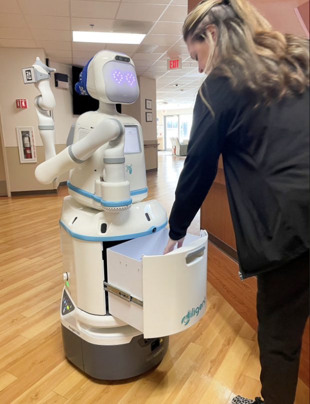 Exciting news from @CarilionClinic's Giles Community Hospital! Two Moxi robots are now rolling in action, supporting the team to deliver efficient patient care. We can't wait to learn the names the #CGCH staff will choose for them. People + Robots make the best teams! #cobot