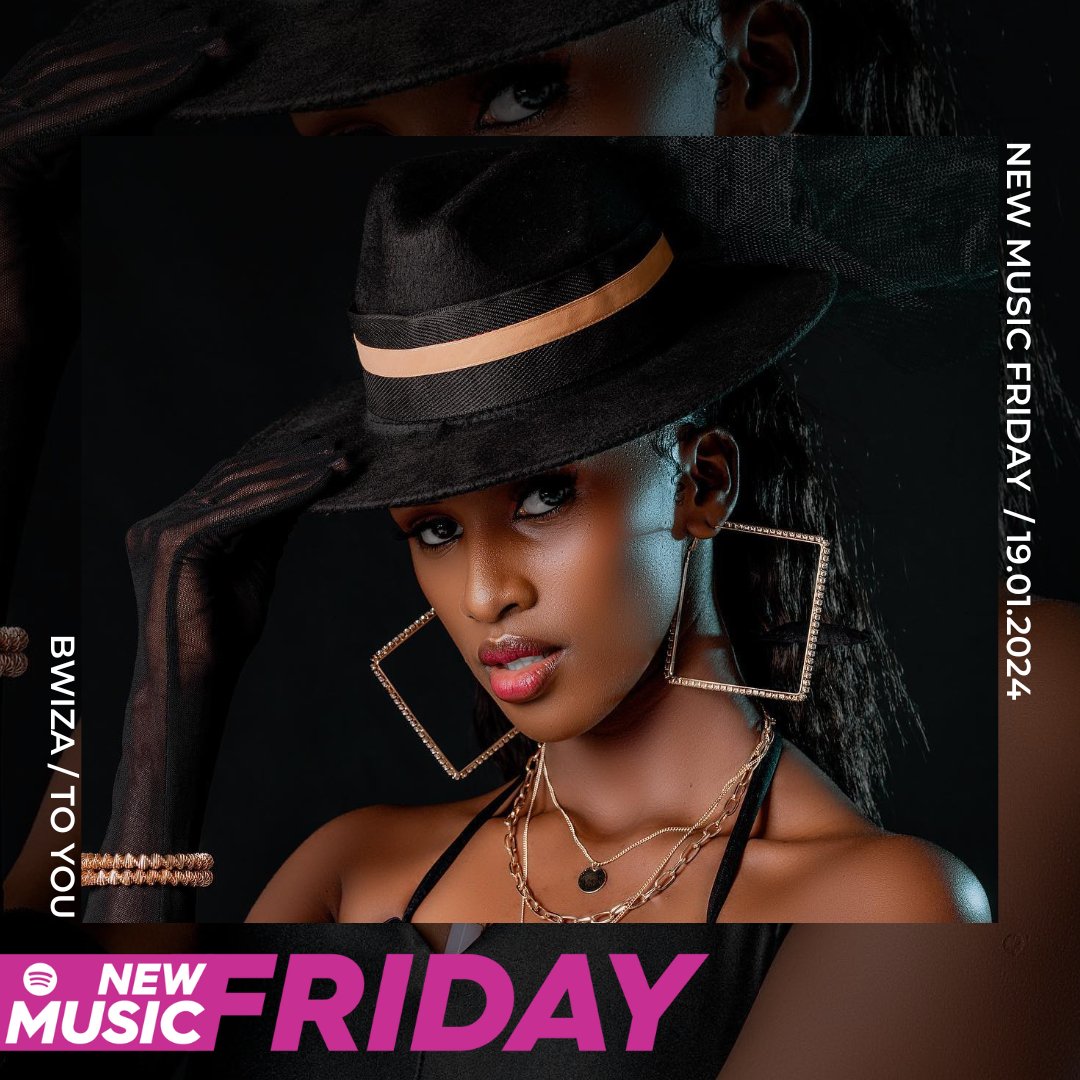 spotifyrwanda's tweet photo. Dive into the sound vibe of this week’s mega hits on Spotify’s New Music Friday. 🎧✨ #NewMusicFriday
@BruceMelodie
@bwizaofficia
@confyrw https://t.co/41KiklypNM