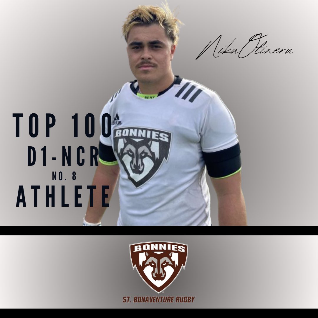 SBURugby's tweet photo. Congratulations to more Bonnies on being named D1 NCR Top 100 athletes for their respective positions this past season. 

@RugbyEastD1A @ncrrugby 
@theblackdog71 @StBonaventure https://t.co/0xuA9vxvNR