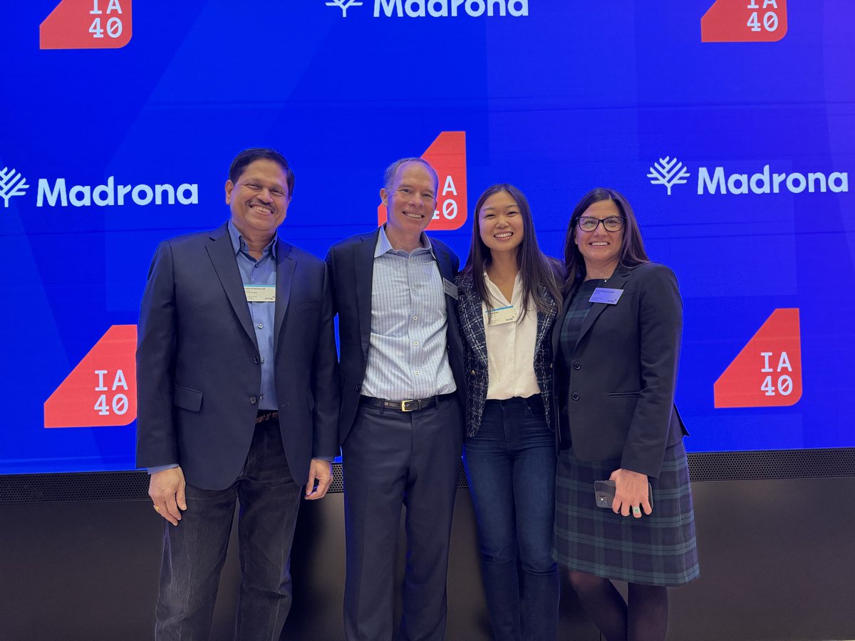 Madrona (@madronaventures) on Twitter photo It is a great day to celebrate intelligent applications and ring the closing bell at the <a href="/NYSE/">NYSE 🏛</a>!!! <a href="/mattmcilwain/">Matt McIlwain</a> <a href="/sabrinafwu/">sabrina wu</a> <a href="/SSomasegar/">S. Somasegar</a>!! #iA40 #GenAI #ai It is a great day to celebrate intelligent applications and ring the closing bell at the <a href="/NYSE/">NYSE 🏛</a>!!! <a href="/mattmcilwain/">Matt McIlwain</a> <a href="/sabrinafwu/">sabrina wu</a> <a href="/SSomasegar/">S. Somasegar</a>!! #iA40 #GenAI #ai