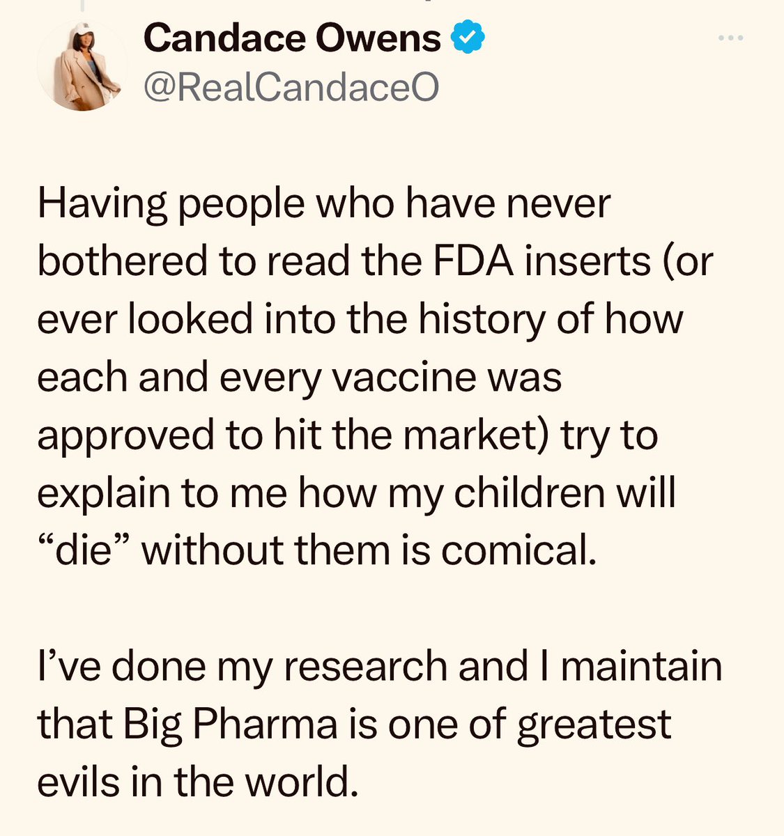 stopvaccinating's tweet photo. People who do actual research don’t vaccinate. Plain and simple. Candace mentions how vaccines are approved as a reason to not vaccinate. I’ll say the top reason to not vaccinate is because vaccines don’t confer immunity (don’t work).

What are some reasons you don’t vaccinate? https://t.co/vJs8Sc7AcJ