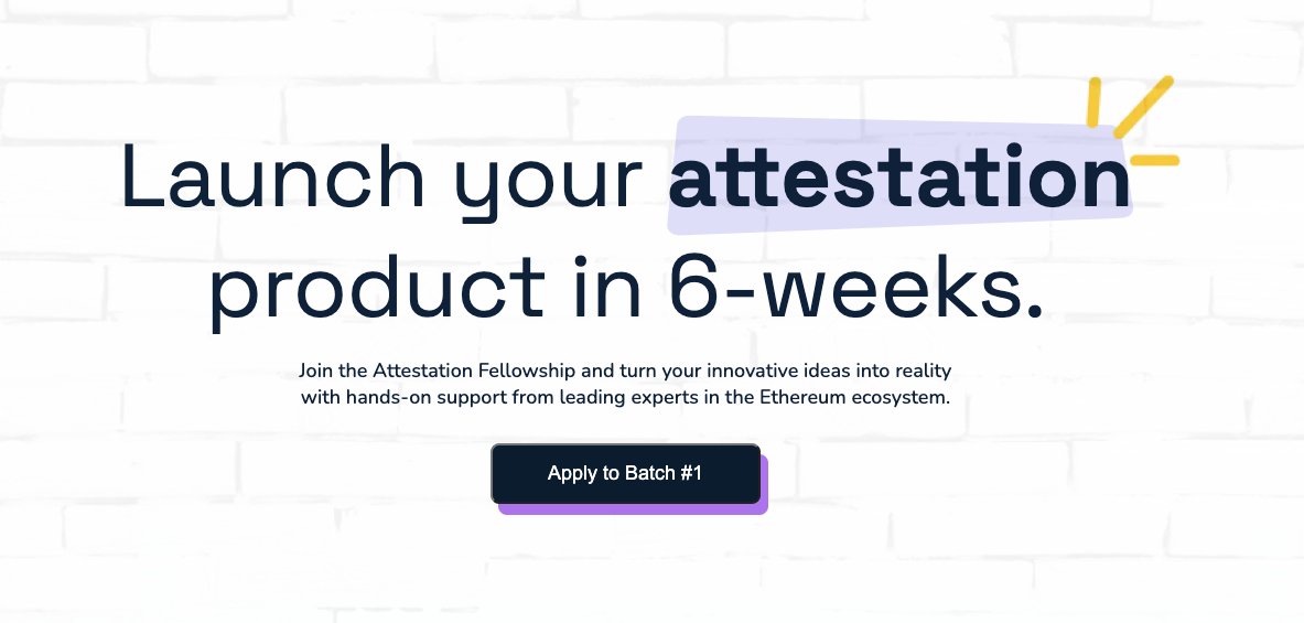Announcing the Attestation Fellowship! 🎉

It's a 6-week builder program taking promising attestation founders from idea stage to demo day in front of leading ecosystem partners.

Apply to the inaugural batch!
attest.sh/fellowship