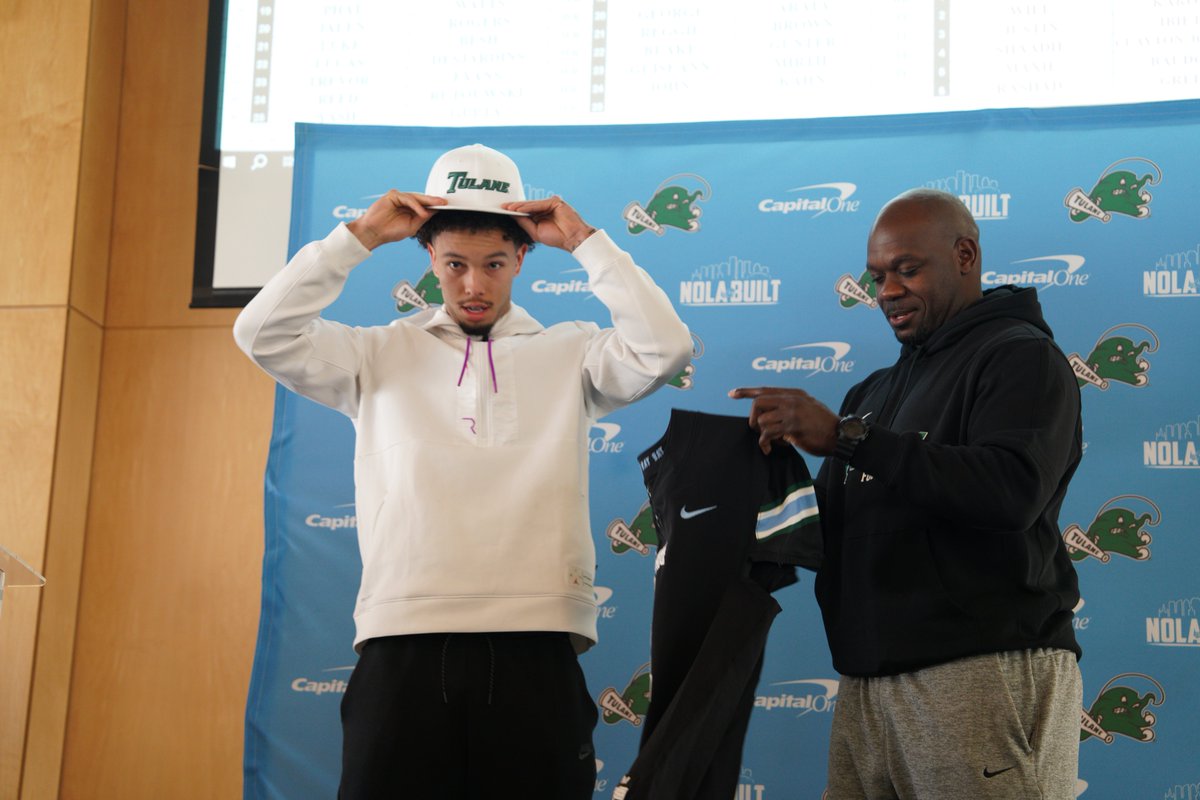 GreenWaveFB's tweet photo. Wednesday was offseason draft day… now it’s time to compete! 💪

#RollWave | #NOLABuilt https://t.co/HP3zxLJF82