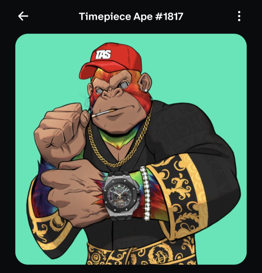BK603's tweet photo. WATCH out! 😁😉⌚
2024 is the year Timepiece Apes make their mark. 
The lost ones are coming home -  Now is the TIME to make your move, join the TAS discord and become part of the best community in Web3.
@MrMcFly100
@1MikeyPoundz
@dino_belli

#TIMEFORTAS https://t.co/Kwau1WI3Au