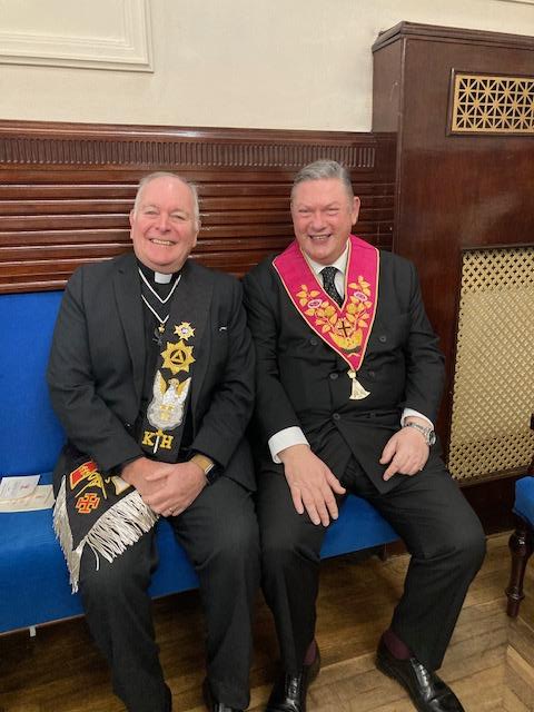 This afternoon I was invited to attend the installation ceremony of Michael Eckley being installed as Inspector General of the Ancient and Accepted Rite of Dyfed. Michael is AsstPGM of the Province of West Wales. I was joined by some members of the executive