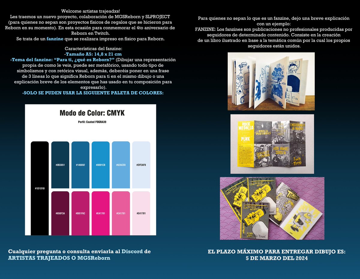 Project4Reborn's tweet image. 📢 ¡ATENCION ARTISTAS TRAJEADOS!
Les traemos nuevo proyecto.
Leer las instrucciones.

Cualquier duda o consulta:
Discord MGS discord.gg/EaTxG3qF
o
Discord Artistas trajeados
discord.gg/6fFxrTxB