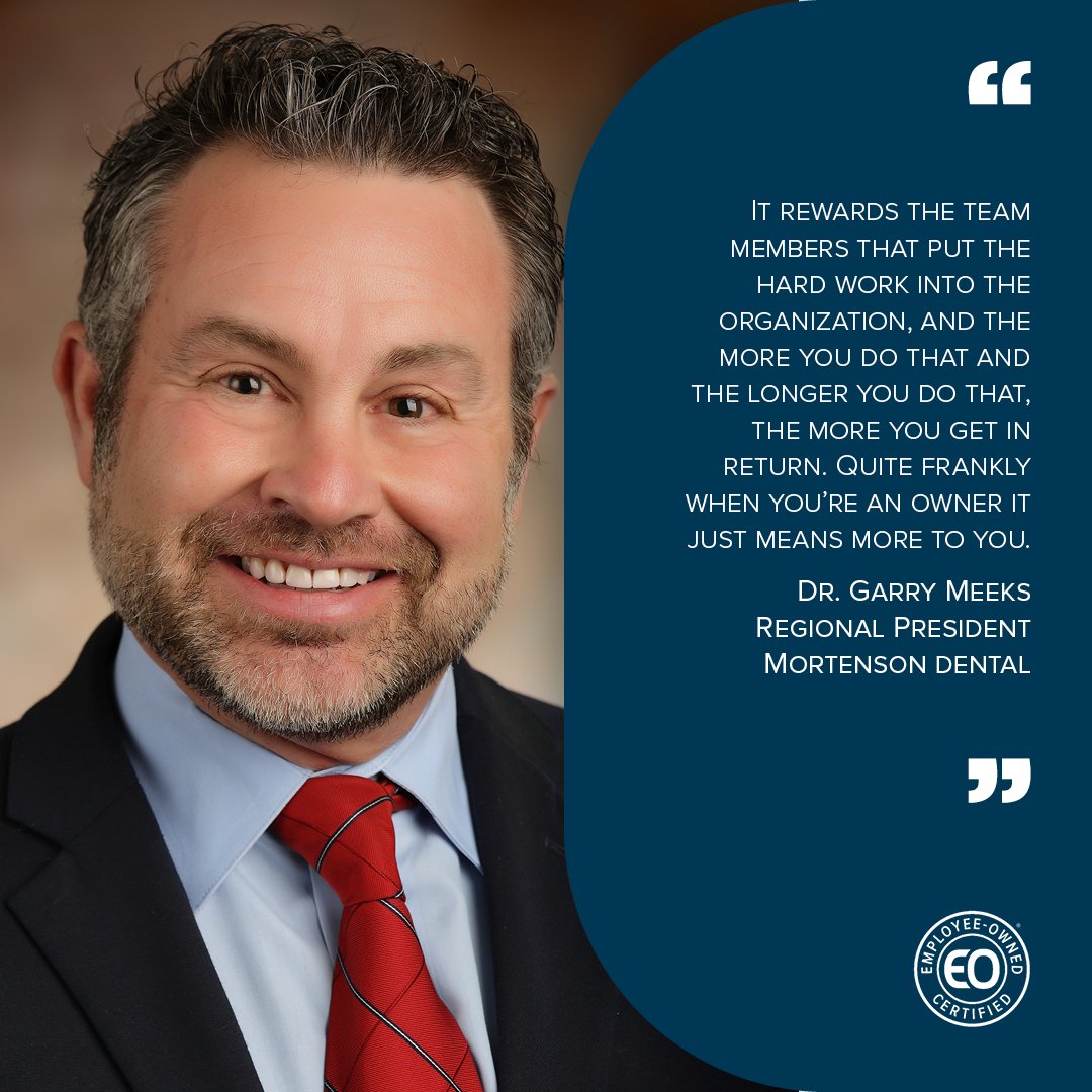 certified_eo's tweet photo. Thanks for showing us what EO means to you, Dr. Garry Meeks with @MortensonDP!
#employeeownership #EOtestimonial #EOcommunity https://t.co/PwsMTNP4KP