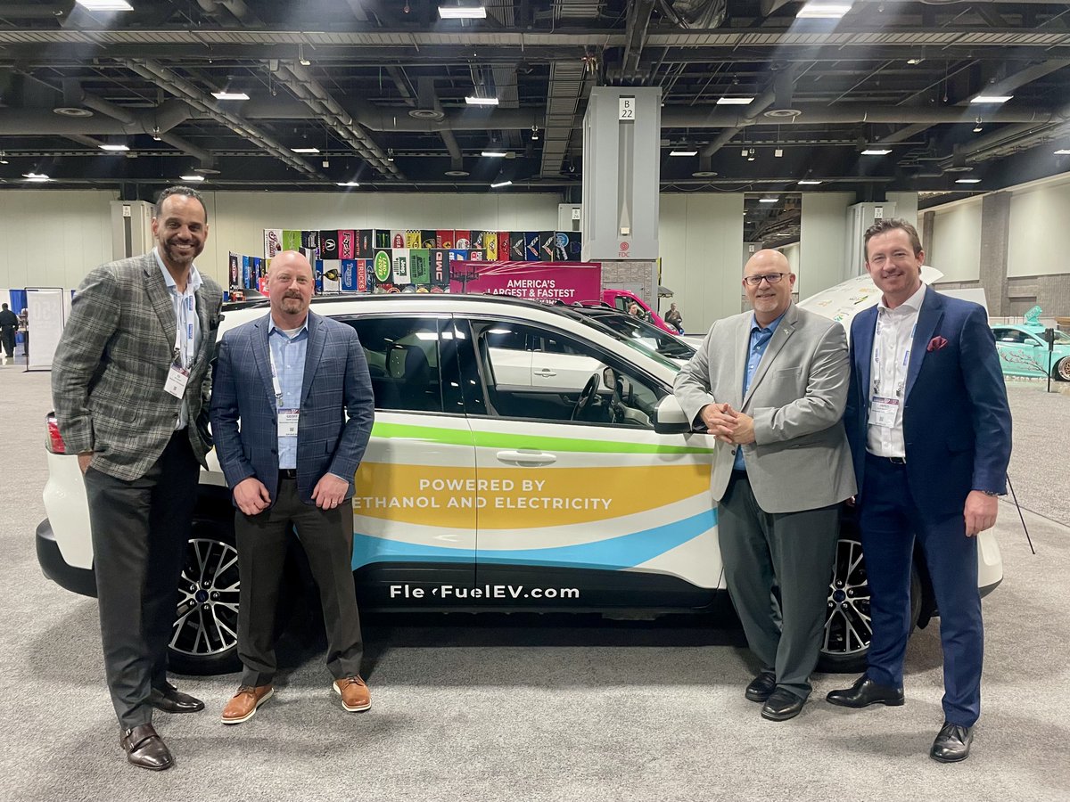 <a href="/EthanolRFA/">Renewable Fuels Association</a>'s  Government Relations Team, include President &amp; CEO Geoff Cooper, exhibiting the world's first flex fuel plug-in hybrid in the EV Pavilion at the 2024 Washington, DC Auto Show.
