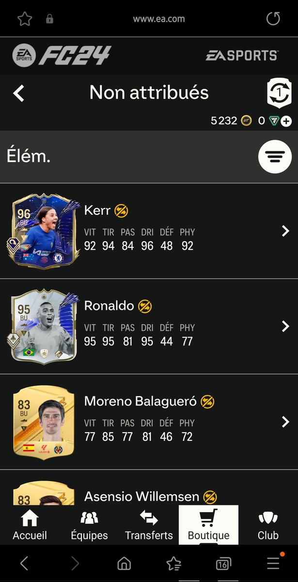 AlsacoEl's tweet photo. @FansdeFUT Compte à vendre si jamais, MP 😅 avec gullit, full invendable https://t.co/CCCAH9DZqO