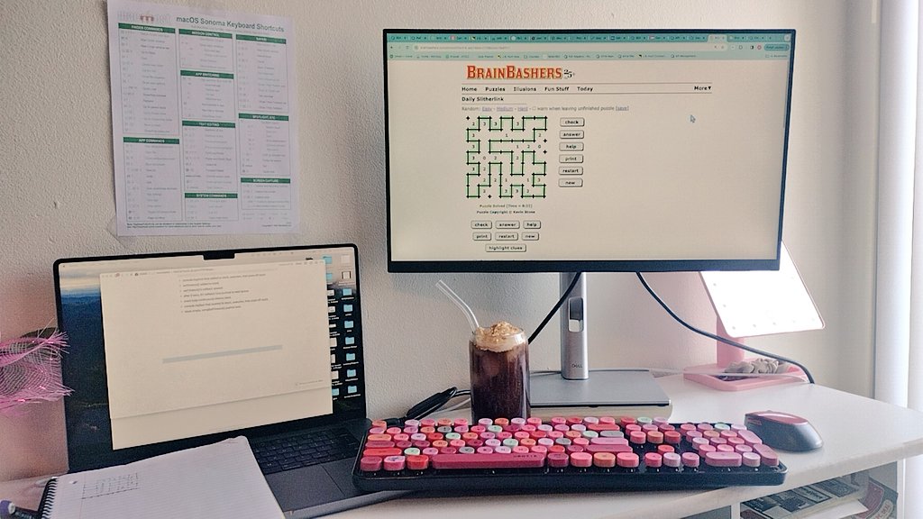 Today's lunch break includes learning to play slitherlink because I'm bad at it 😂