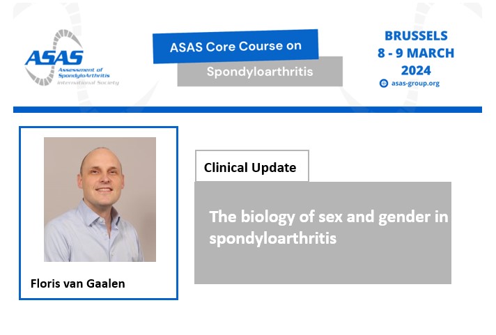 Dr. Floris van Gaalen will present a Clinical Update on The Biology of Sex & Gender in Spondyloarthritis More information here asas-group.org/the-2024-asas-…