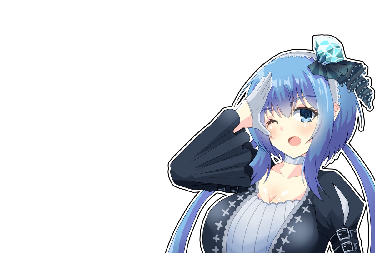 これは某所(ぼすきー)に出した蒼姫ラピスさんの絵文字(のクロップしてないやつ) 