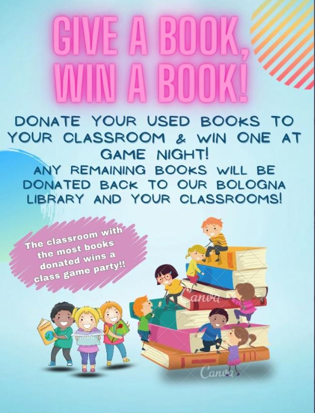 bolognascorpion's tweet photo. B-4 You scroll away - ARE you coming to BINGO???
The Bologna Family Game Night is from 6-8pm in the MPR!
Bring your gently used kids books to game night and win another for a prize! π
#WeAreChandlerUnified #ScorpionPride #bolognascorpions #stingenergy #ptoevent https://t.co/oHd8mNWCLZ