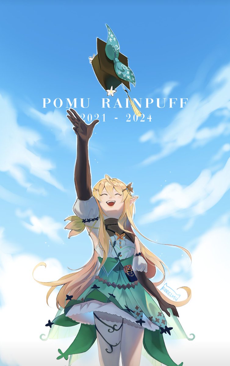 koreimu23's tweet photo. "Don't cry because it's over. Smile because it happened." 

Thank you Pomu Rainpuff for 980 days. 💚

#WeArePomu #PomuPaint https://t.co/1jHPxZAbRP