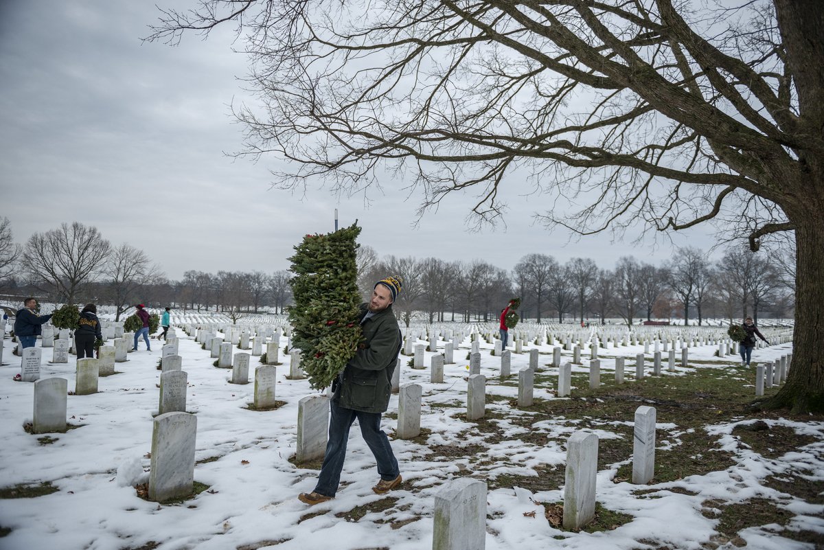 Yes! Wreaths Out is still scheduled for Saturday. ANC opens at 8 a.m. More info on access and volunteering can be found at our website: arlingtoncemetery.mil/WAA