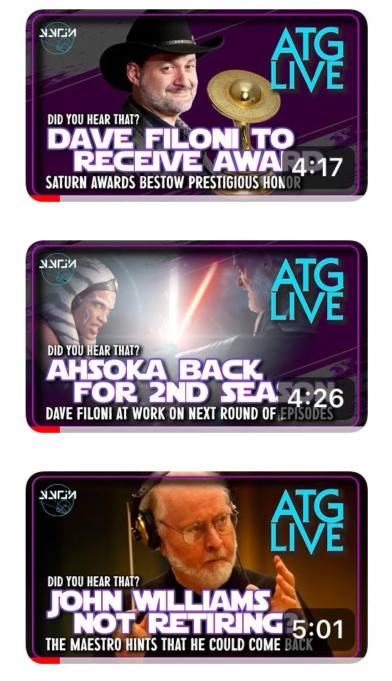 ATGcast's tweet photo. Every week - all the #Starwars #news, #runors and #analysis on #ATGLive Thursdays then catch them again the next day on our @YouTube channel in bite sized chunks at https://t.co/42Xkn4zl3e - subscribe today! It’s free! https://t.co/M1g1A7jAaM