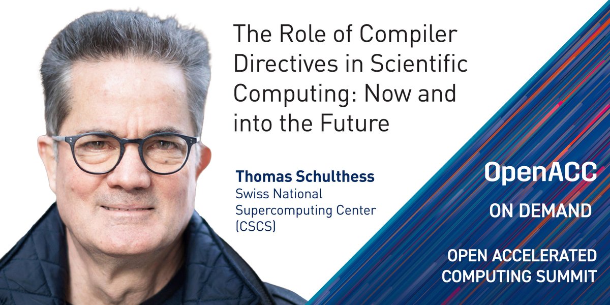OpenACCorg's tweet photo. Watch Thomas Schulthess from @cscsch explore the role of compiler directives in scientific computing on an example of #ICON model, a 2-Million-line-long, Fortran-based legacy software that was successfully ported to GPUs using compiler #directives https://t.co/Vtc7alGCDi #OpenACC https://t.co/mOkqWDo9au
