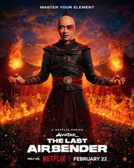 BaSingSeUpdate's tweet photo. New posters for three benders and a guy in the live-action ‘AVATAR THE LAST AIRBENDER’ series.

Releasing February 22 on Netflix. https://t.co/pp8uISyNBh