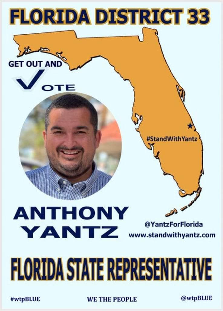 GroovyChic1960s's tweet photo. 🔸 @YantzForFlorida
🔸 https://t.co/LmoQb44wtF
Hey FL time to stand up 4 decency
&amp; elect Democrat Anthony Yantz 4
FL. State Rep. #FL33
Climate
Housing
LGBTQIA+
Healthcare
Gun Safety
Free Speech
Environment
Reproductive Care
Freedom to Read in 
FL schools!

#ResistanceBlue #OBV https://t.co/VPgN8nMrhM