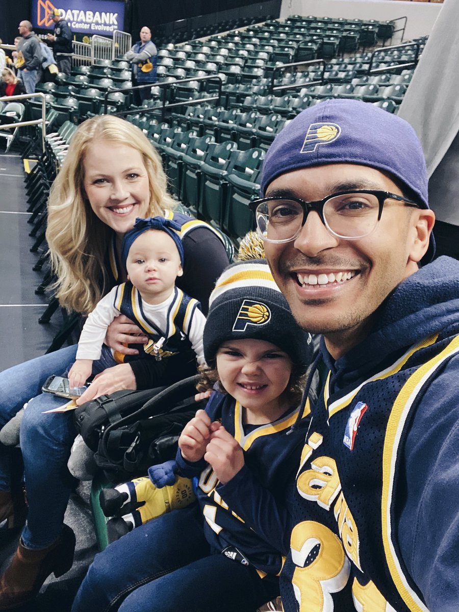 ryanrucker's tweet image. In 2019, my brother met Herb Simon and mentioned I was a diehard fan (our dogs name is Pacer). Herb e-mails me, thanking me for being a fan, and invites our family to a game next time we’re in Indy. Feb 2020, in the snow, we’re there, with small kids. Again, @allierucker = GOAT.