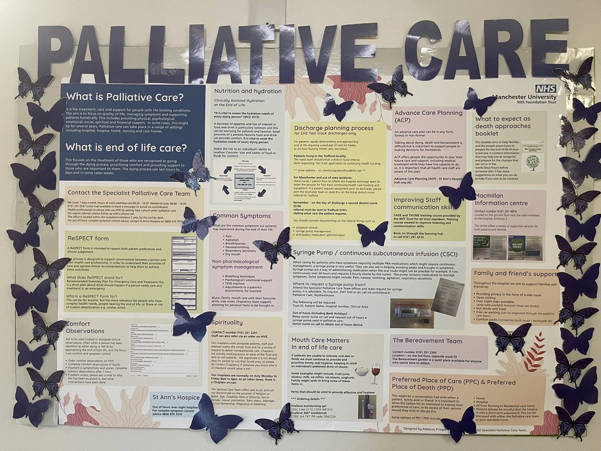 Doyle are loving the new informative palliative care board, decorated by the lovely Emily <a href="/WythenshaweSPCT/">Wythenshawe Specialist Palliative Care Team</a> #MFT #palliativecare