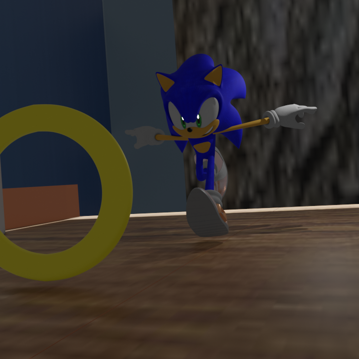 Hi looking for feedback on this render #sonicfanart #3DModel  
BACKGROUND BY:Victor16 
SONIC RIG BY:KamauKianjahe