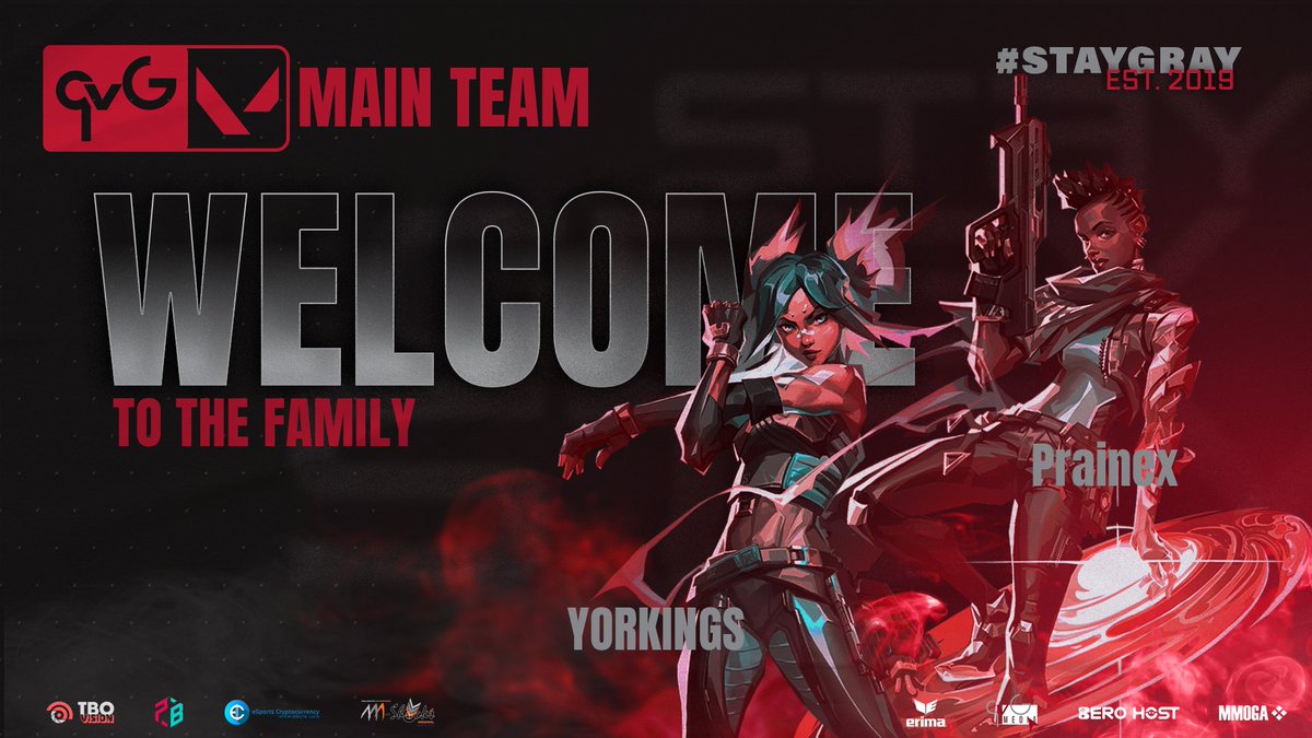 Time to present some new arrivals 🔥

We would like to officially introduce two new members to our #VALORANT Main Team

Please welcome <a href="/yorkingsVAL/">y</a> as a new player and <a href="/Prainexx/">Prainex</a> as the coach of the team! 💪🏽

By strengthening the team, we are preparing for the upcoming <a href="/projectvgg/">PROJECT V</a>