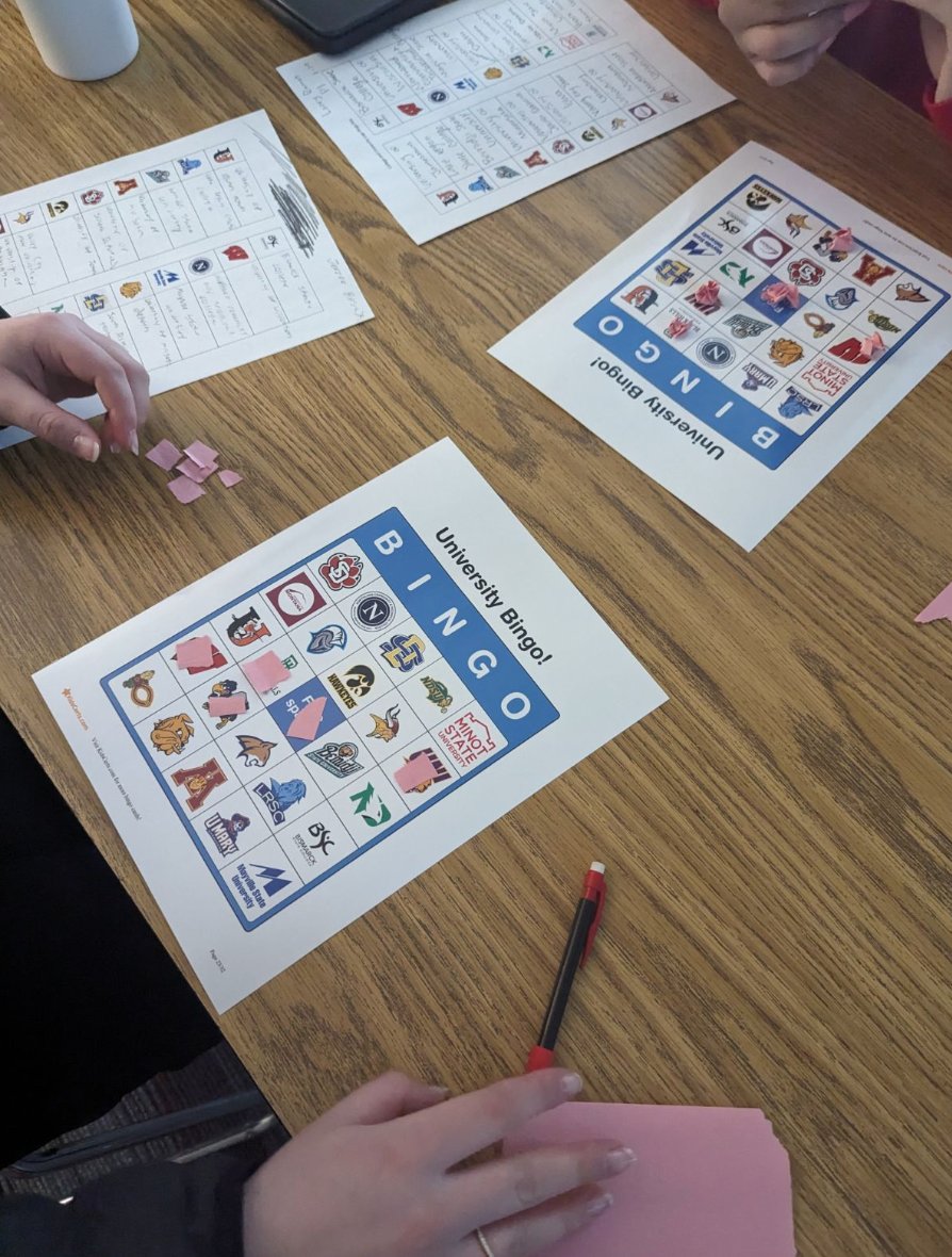GFPSAVID's tweet photo. To wrap up the first week of semester two, GFC AVID elective students got to spend #FrameworkFriday playing college/university logo bingo!! @AVID4College @GFC_Activities #OnwardCentral #FistbumpFriday https://t.co/q8sELs288l