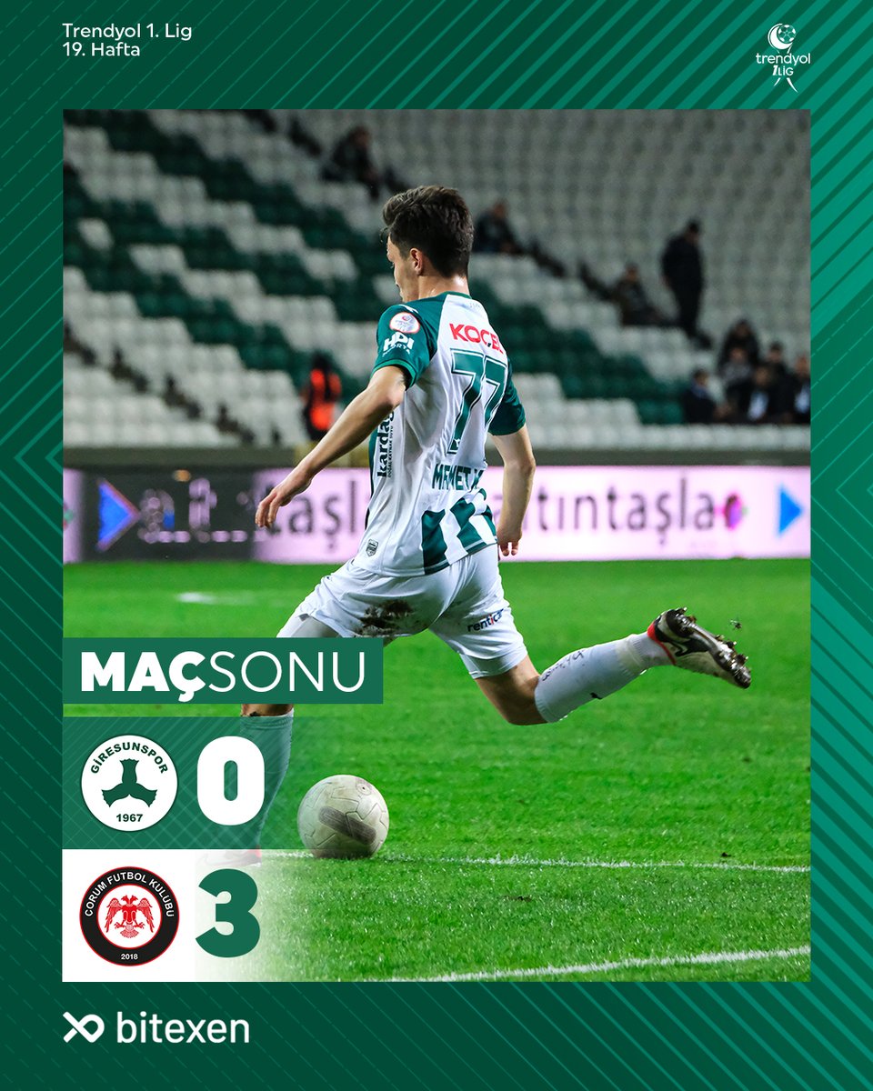 Maç sonucu: Bitexen Giresunspor 0-3 A. Çorum FK #GRSvÇFK